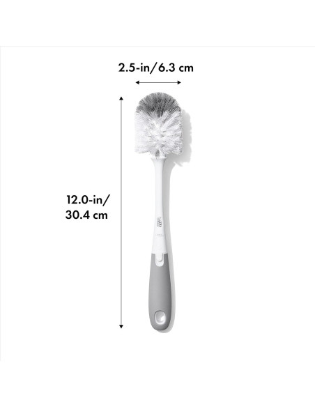 Cepillo para Botellas OXO Tot con Limpiador de Tetinas Gris
