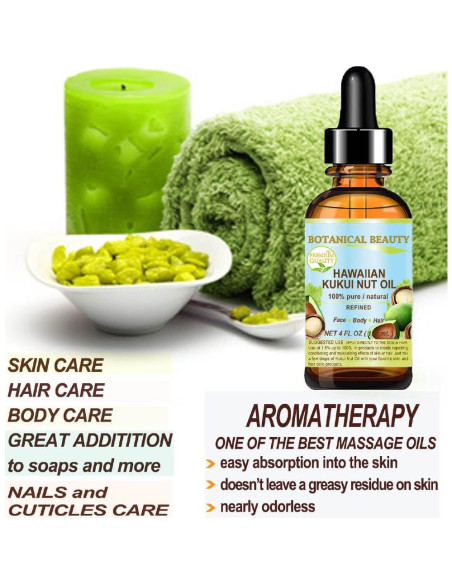 Aceite de Nuez Kukui 100% Puro Belleza Botánica 120 ml