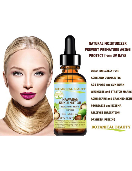 Aceite de Nuez Kukui 100% Puro Belleza Botánica 120 ml