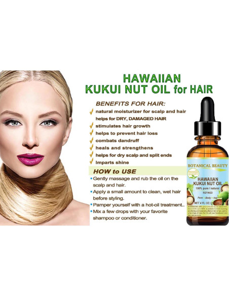 Aceite de Nuez Kukui 100% Puro Belleza Botánica 120 ml