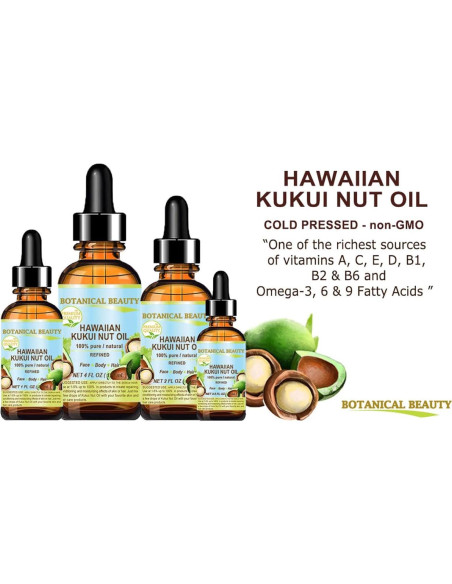 Aceite de Nuez Kukui 100% Puro Belleza Botánica 120 ml