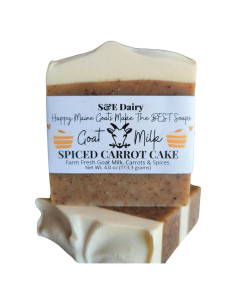 Jabón Natural de Leche de Cabra S&E Dairy - Pastel de Zanahoria