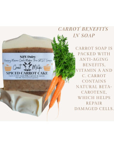 Jabón Natural de Leche de Cabra S&E Dairy - Pastel de Zanahoria 2