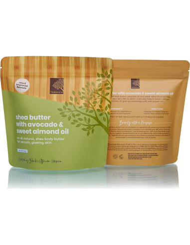 Manteca de Karité Cruda Nokware 350g con Aguacate y Almendra