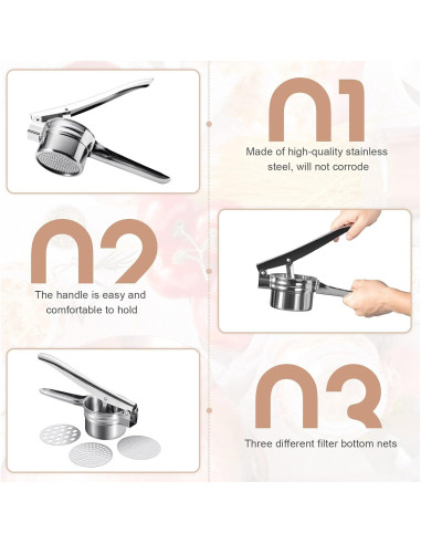 Juego de 4 Piezas para Gnocchi Patelai - Prensa, Rodillo, Paleta y Raspador