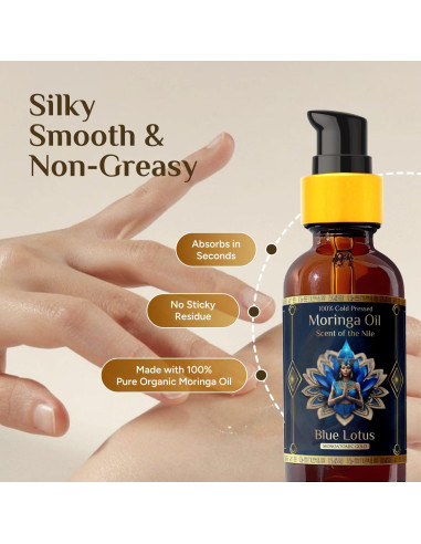 Aceite de Moringa Orgánico Puro 59.15ml - Hidratante Antienvejecimiento