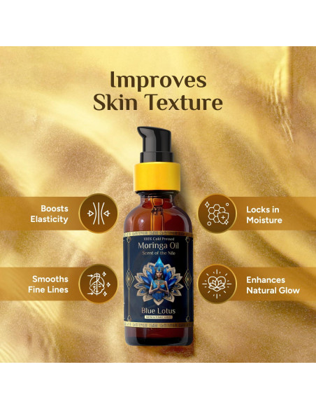 Aceite de Moringa Orgánico Puro 59.15ml - Hidratante Antienvejecimiento