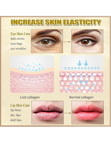 30 Pares de Mascarillas Hidratantes Colágeno para Ojos y Labios