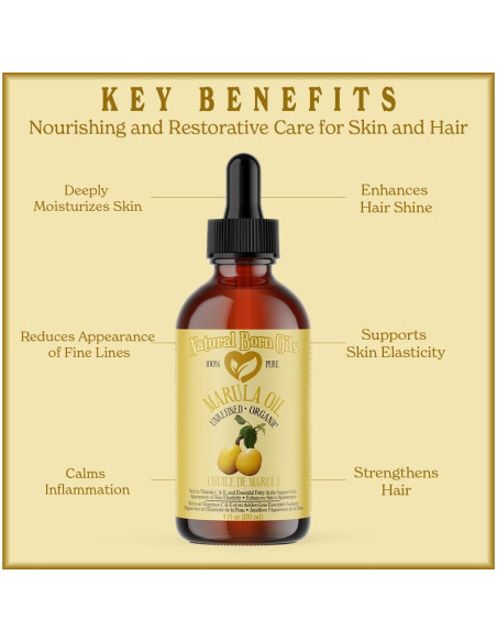 Aceite de Marula Natural Born 227g Orgánico Prensado en Frío