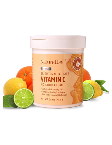 Crema Hidratante de Vitamina C Nature Well 453g - Piel Radiante