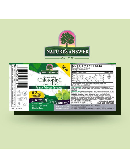 Clorofila Líquida Sin Alcohol 50mg Respuesta de la Naturaleza