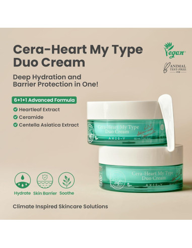 Crema Dúo AXIS-Y Cera-Heart 60 ml - Hidratante Vegano