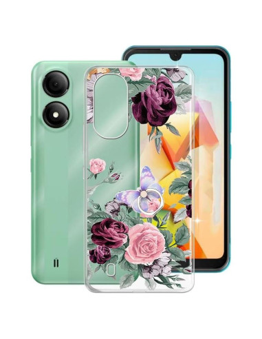 Funda ZTE Blade A33s KJYFOANI con Soporte Rotatorio 360 Rosa