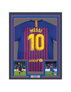 Camiseta de fútbol enmarcada FC Barcelona Messi 89x99 cm