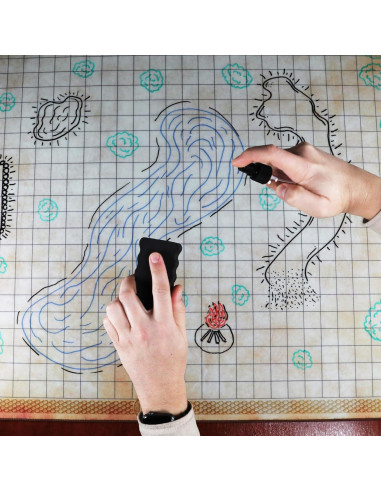 Tapete RPG Deluxe ENHANCE 60x90cm Borrable con Bolsa