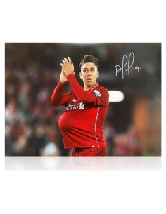 Foto firmada de Roberto Firmino Liverpool 45.72x30.48cm