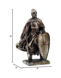 Estatua Caballero Cruzado Pacific Trading 17.78 cm Resina 2