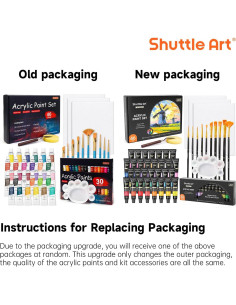 Conjunto de Pintura Acrílica Shuttle Art 46 Piezas 30 Colores 2