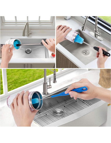 Juego de 6 Cepillos de Limpieza de Botellas ISSHU - Mango Largo