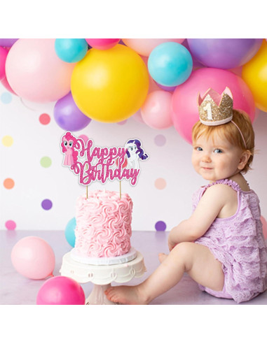 Adorno de Pastel de Cumpleaños Feliz Mi Pequeño Pony