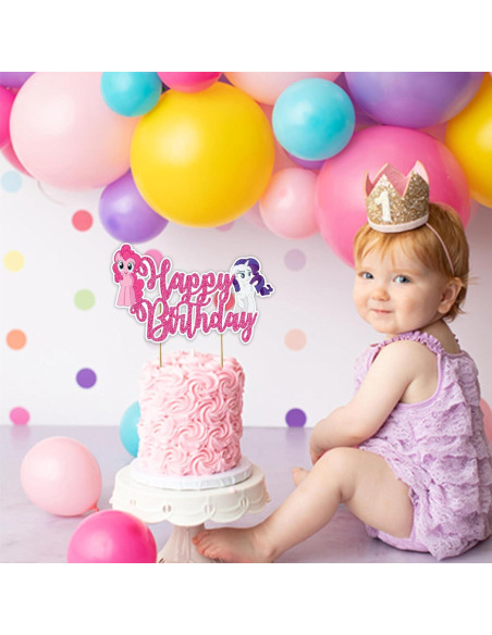 Adorno de Pastel de Cumpleaños Feliz Mi Pequeño Pony
