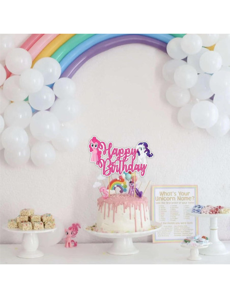 Adorno de Pastel de Cumpleaños Feliz Mi Pequeño Pony