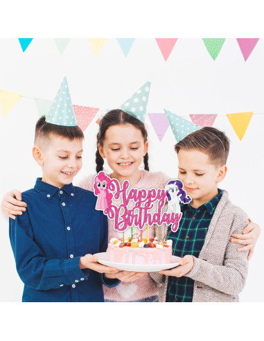 Adorno de Pastel de Cumpleaños Feliz Mi Pequeño Pony