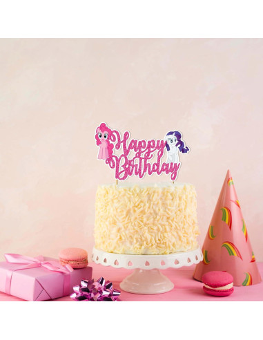 Adorno de Pastel de Cumpleaños Feliz Mi Pequeño Pony