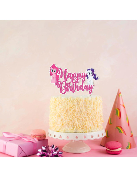 Adorno de Pastel de Cumpleaños Feliz Mi Pequeño Pony