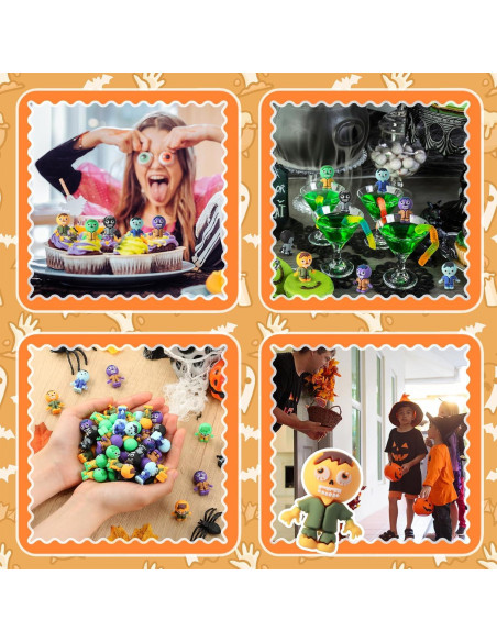 120 Figuras Mini Zombis PVC VioraWhite para Decoración Halloween