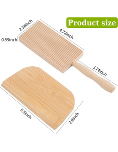 Tabla de Gnocchi de Madera de Haya Patelai con Raspador 2