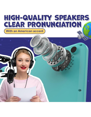 HOMESTEC Juguetes Educativos Bilingües con Fonógrafo