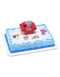 DecoSet Pistas de Blue y Tú - Adorno para Pastel 6 Piezas