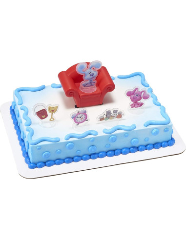 DecoSet Pistas de Blue y Tú - Adorno para Pastel 6 Piezas