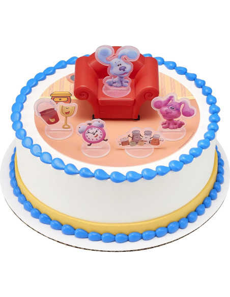 DecoSet Pistas de Blue y Tú - Adorno para Pastel 6 Piezas