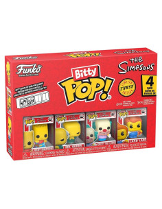 Funko Pop! Bitty Colección Simpsons - Bart, Burns, Krusty y Misterioso