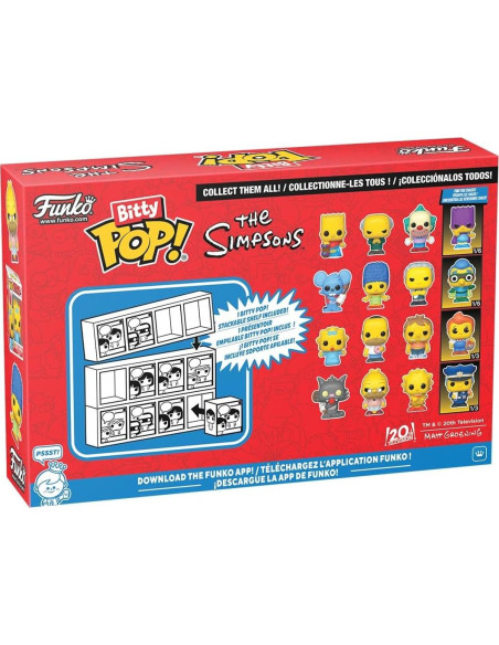 Funko Pop! Bitty Colección Simpsons - Bart, Burns, Krusty y Misterioso