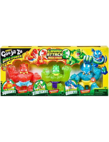 Goo Jit Zu Poder Dino Mega Paquete 3 Figuras 11cm