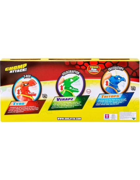 Goo Jit Zu Poder Dino Mega Paquete 3 Figuras 11cm