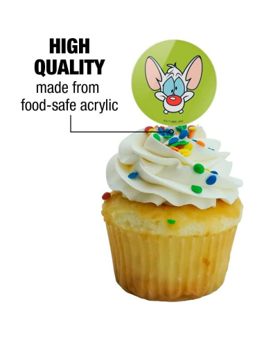 Set de 6 Toppers para Cupcakes Pinky y el Cerebro - Graphics & More
