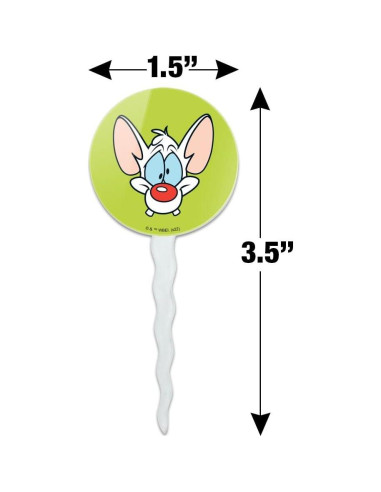 Set de 6 Toppers para Cupcakes Pinky y el Cerebro - Graphics & More