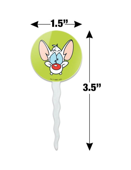 Set de 6 Toppers para Cupcakes Pinky y el Cerebro - Graphics & More