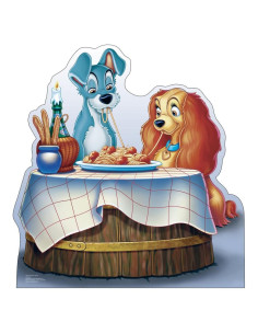 Recorte de cartón Lady y el Vagabundo Disney 91.4x88.9 cm