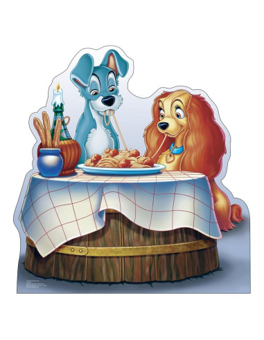 Recorte de cartón Lady y el Vagabundo Disney 91.4x88.9 cm