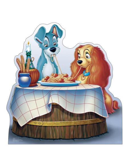 Recorte de cartón Lady y el Vagabundo Disney 91.4x88.9 cm