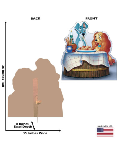 Recorte de cartón Lady y el Vagabundo Disney 91.4x88.9 cm