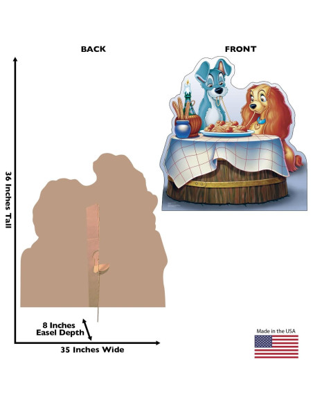 Recorte de cartón Lady y el Vagabundo Disney 91.4x88.9 cm