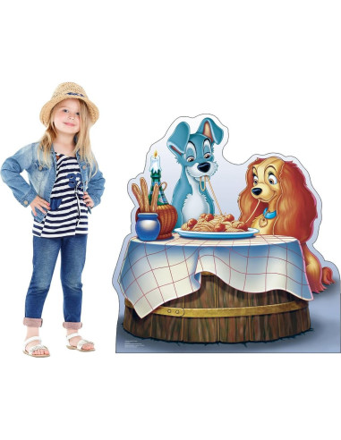 Recorte de cartón Lady y el Vagabundo Disney 91.4x88.9 cm