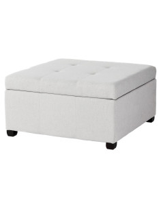 Ottomán de Almacenamiento GDFStudio Gris Claro 88.90x88.90x46.99 cm