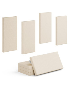 Paquete de 4 Paneles Acústicos Beige Cocoa 60.96x30.48x5.08 cm